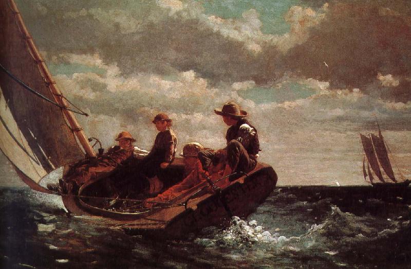 Winslow Homer Wind sail oil painting image